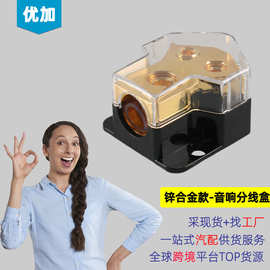 汽车音响分线盒 一分二音响分线盒 集线器 适用:汽车,房车