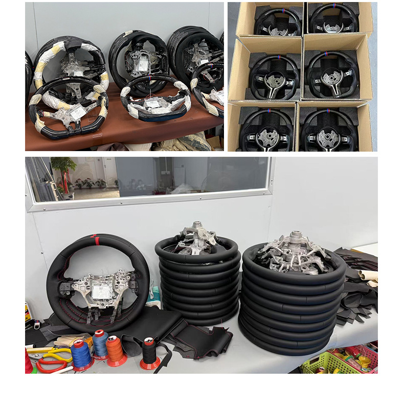 Cross-border foreign trade carbon fiber car steering wheel assembly modification supports customization for all car models. Consult customer service for custom designs