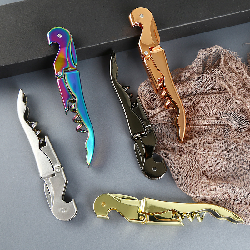 Full stainless steel wine bottle opener, red wine bottle opener, bottle opener, multi-purpose wine opener, seahorse bottle opener manufacturer