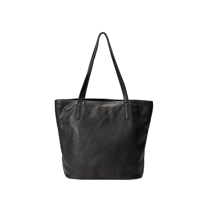 QZ Vegetable-Tanned Top Grain Cowhide Tote Bag for Women - Retro Casual Versatile Underarm Shoulder Bag, Large Capacity Commuter Bag - Thumbnail 6