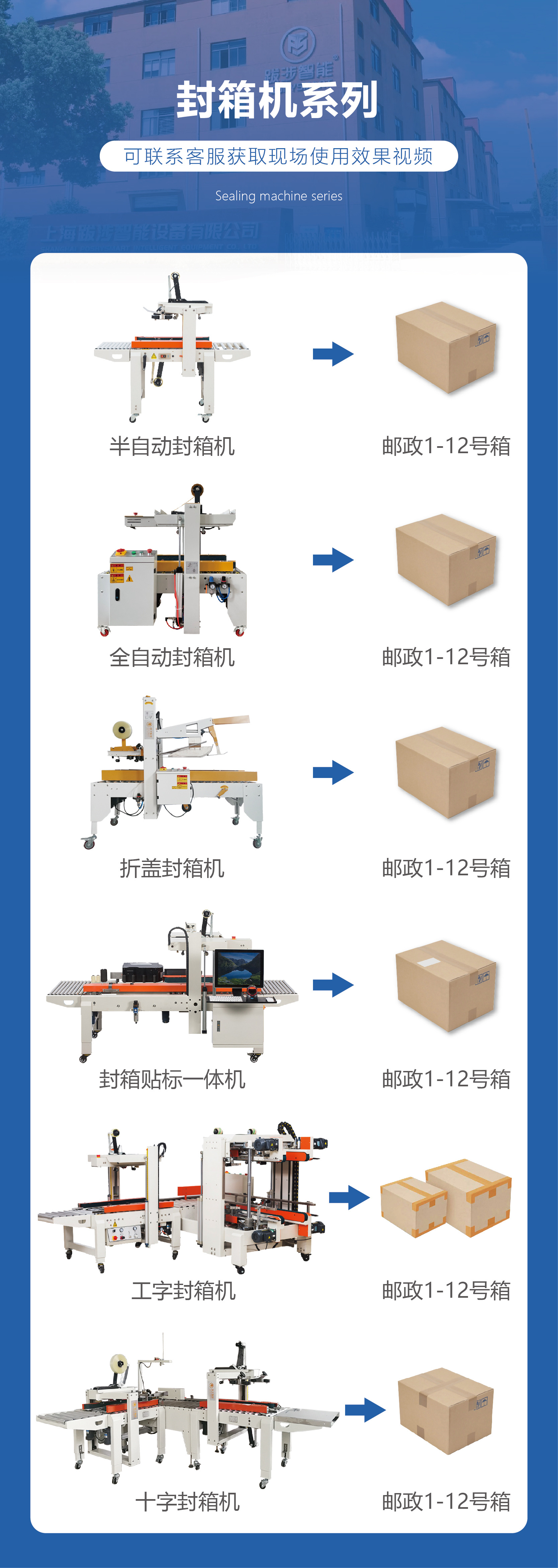跋涉智能全自动封箱机电商快递邮政号纸箱泡沫箱十字工字型打包机-阿里巴巴