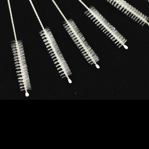 Manufacturer wholesale stainless steel straw brush nylon test tube brush children's bottle nipple cleaning small brush catheter brush