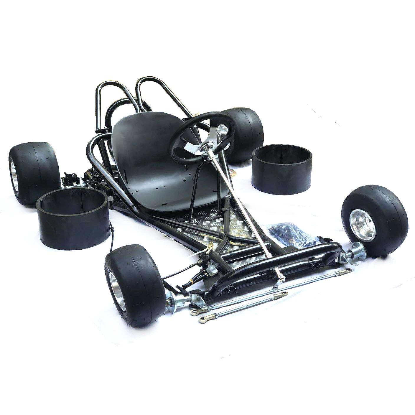 168CC Kart полный комплект рамы в сборке дрейф Kart с тормозом кузова руля задняя ось с 5-дюймовыми шинами