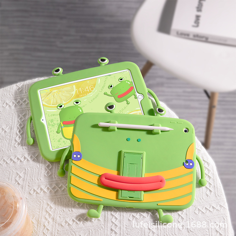 For iPad silicone protective case cartoon air3 ugly adorable frog air4/5 silicone flat 10.2/11 soft case