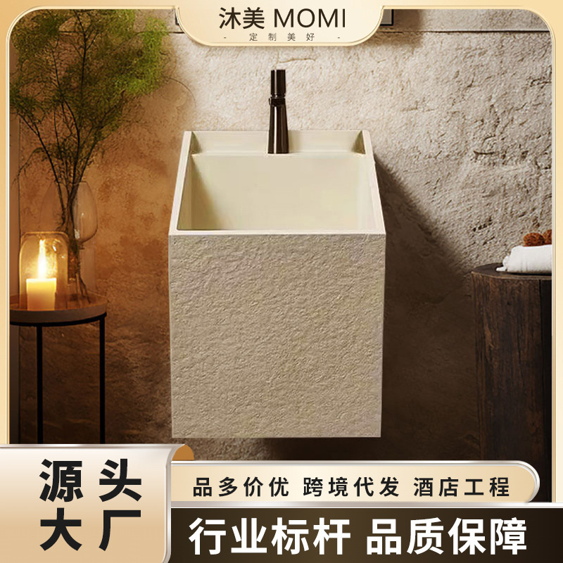 Silent Cream Style Wash Basin Art Wall Hanging Bathroom Cabinet Designer Wall Hanging small size Style Creative Wash Table Silent Cream Style Wash Basin Art Wall Hanging Bathroom Cabinet Designer Wall Hanging small size Style Creative Wash Table