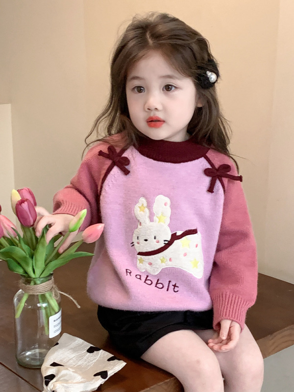 女小童加厚毛衣秋冬款洋气女宝宝保暖针织衫冬装小女孩打底衫上衣|undefined