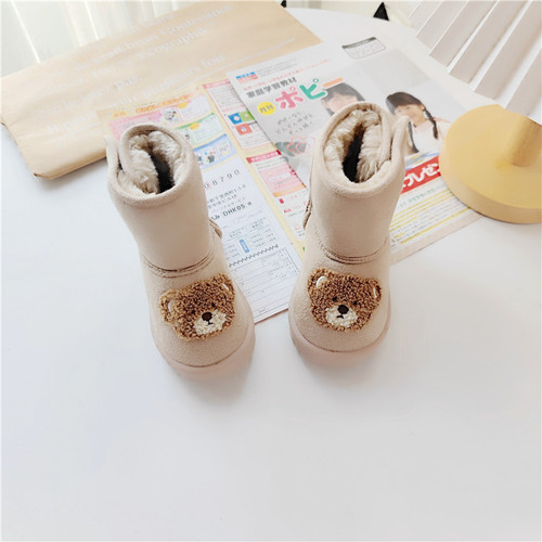 Export futa home winter cartoon children's snow boots baby thickened warm cotton shoes Velcro shoes for boys and girls