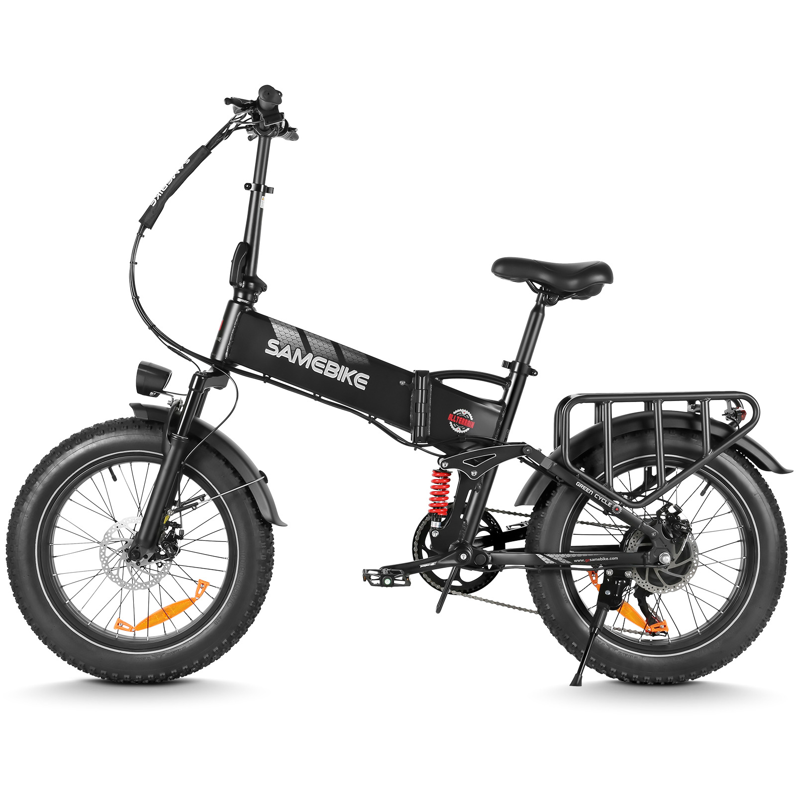 20-inch folding electric bicycle with 20×4.0 fat tires, in stock at overseas warehouse, available for one-piece drop shipping and cross-border supply