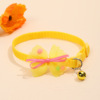 Choker with bow, small bell, accessory, pet, cat, wholesale