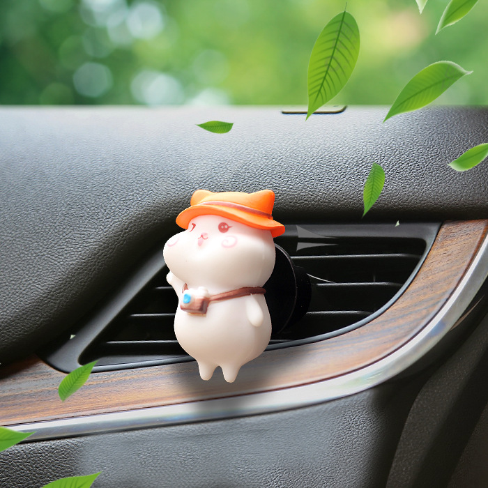 Clip de perfume de salida de aire del automóvil, dibujos animados de automóviles, decoración de aroma del automóvil, clip de aire acondicionado, adorable Daisy, artículos de interior del automóvil