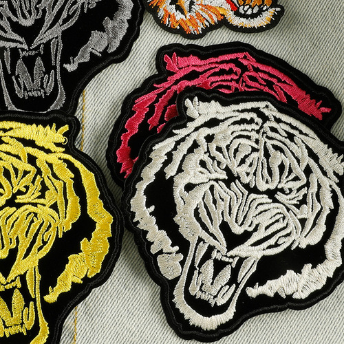 Strawberry computer animal tiger wolf fully embroidered patches shoe and hat box accessories computer embroidered patches clothing accessories cloth patches