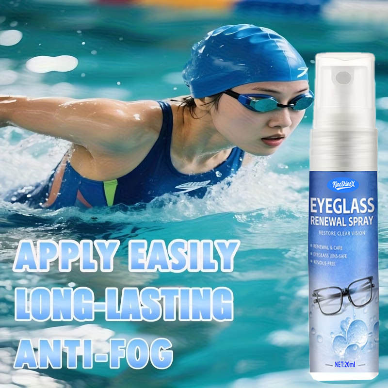 Kineshinex Anti-Fog Agent for Swimming Goggles, Anti-Fog Spray for Swimming Goggles, Anti-Fog Agent for Swimming Glasses, Anti-Fog Application to Prevent Fogging