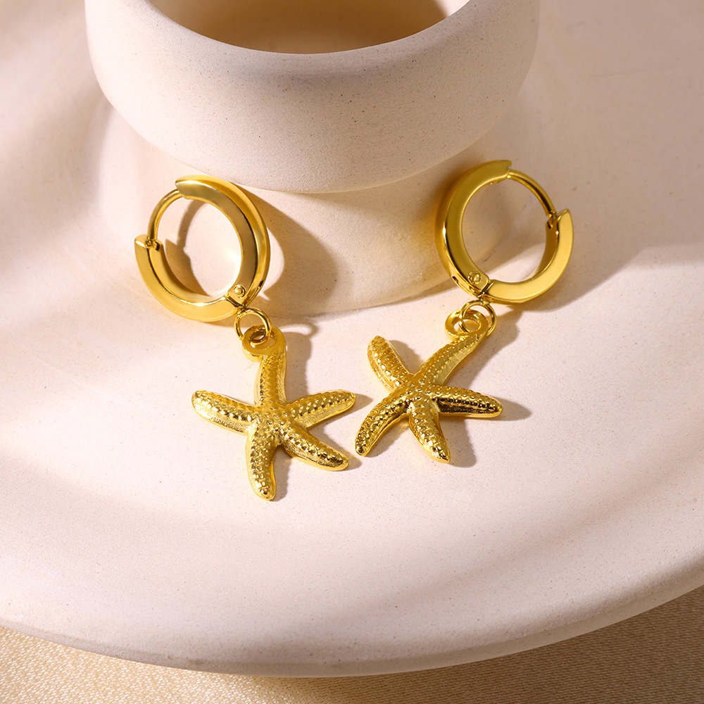 9g Weight 0.03µm-0.05µm Gold Plating Thickness PVD Coated Gold Plating Process 304 Stainless Steel Ear Needle Material Real Gold Plated Plating Material Charm Sleeper Hoop Earrings, Dangling Earrings Classification 1 Pair Quantity Holiday Occasion 304 Stainless Steel Material Solid Color Pattern All Seasons Season Women's Gender Polished Finish Vacation, Simple Style Style Waterproof Non Tarnish, Plating Craft PVD Coated Real Gold Plated Solid Color 304 Stainless Steel Vacation Simple Style Waterproof Non Tarnish Charm Sleeper Hoop Earrings Dangling Earrings 11