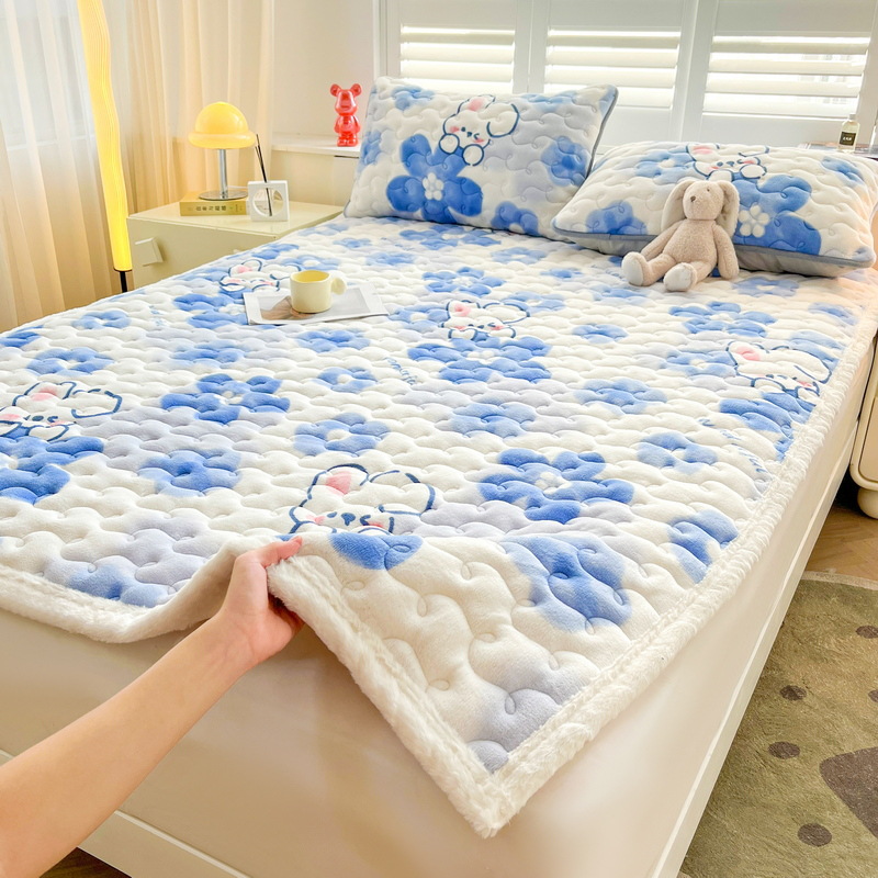 Nuevo colchón de leche grueso colchón de cama caliente colchón de franela antiestático colchón de cama caliente rápido