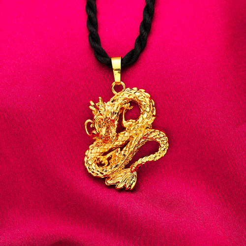 Vietnam sand gold live broadcast dragon imitation gold pendant 24k color necklace pendant national live broadcast supply factory wholesale