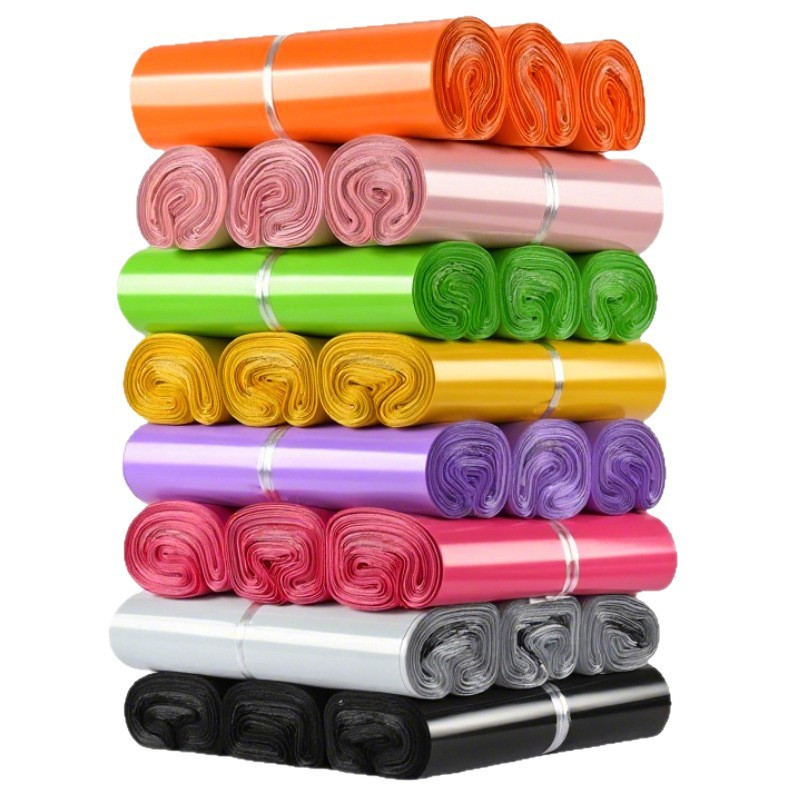 Chuanglijie bolsa exprés de material nuevo blanco embalaje de color engrosado comercio electrónico logística embalaje de ropa descuento al por mayor