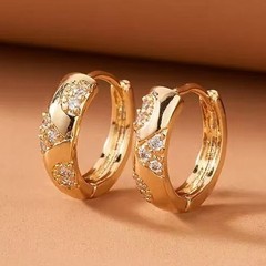 欧米のシンプルな女性はジルコンのレトロな国境を越えたイヤリングのファッションに合わせて耳飾り卸売りをしている