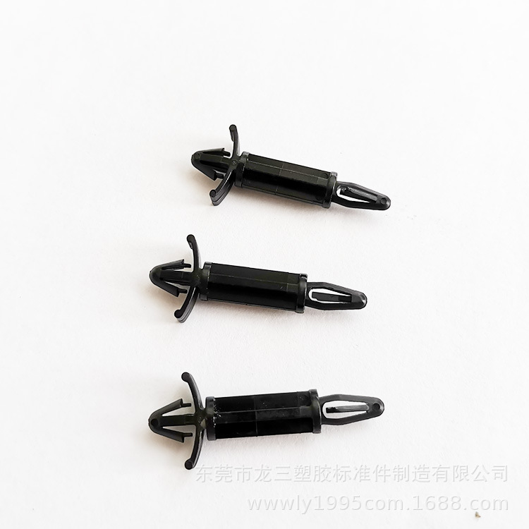 龙三厂家供MCS-19双头飞机型间隔柱尼龙扣式支撑柱黑色5000起订