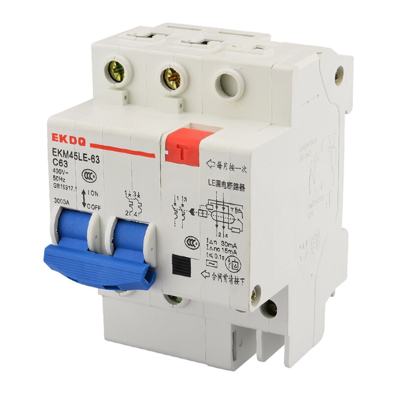 2P63A LeAkAge ProteCtion SwitCh C63 BiPolAr C45 TotAl Power SwitCh CirCuit BreAker