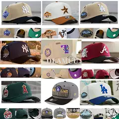 Cross-Border Mlb Hat Peaked Cap for Men and Women Adjustable American Yankee Dodgers Embroidered Hard Top Korean Baseball Cap Trendy
