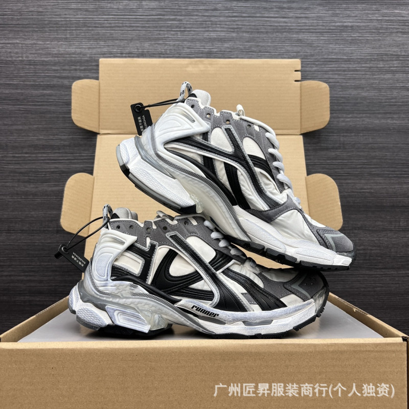 跨境专供毒家现货25ss纯原版本巴黎B家涂鸦做旧休闲运动鞋|undefined