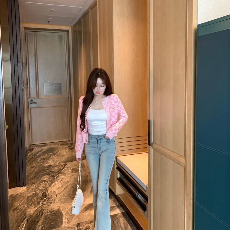 秋冬新款轻奢毛衣女高级感针织开衫外搭气质穿搭洋气上衣粉红色女|undefined
