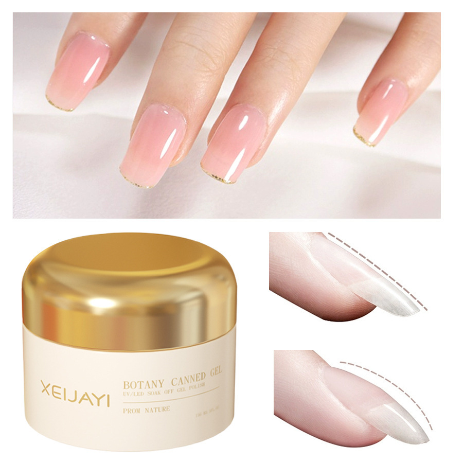 Arte de uñas de estilo japonés tarro de oro que forma nivelación pegamento sin lavado a juego esmalte de uñas pegamento tienda de belleza de uñas fábrica especial al por mayor