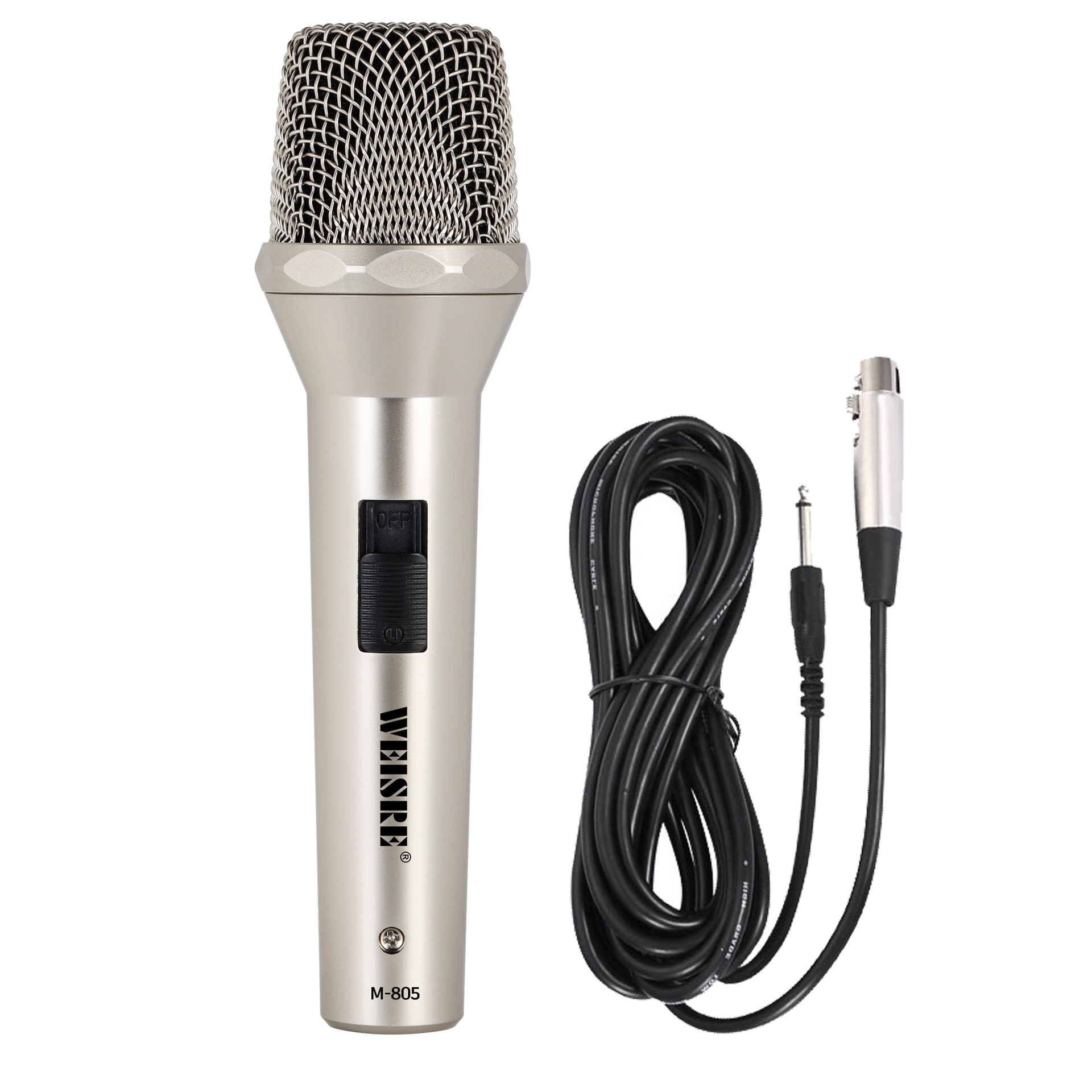 Dynamic Coil Microphone Sound Card Live Broadcast Home Computer Power Amplifier Speaker Wired Microphone for Performance