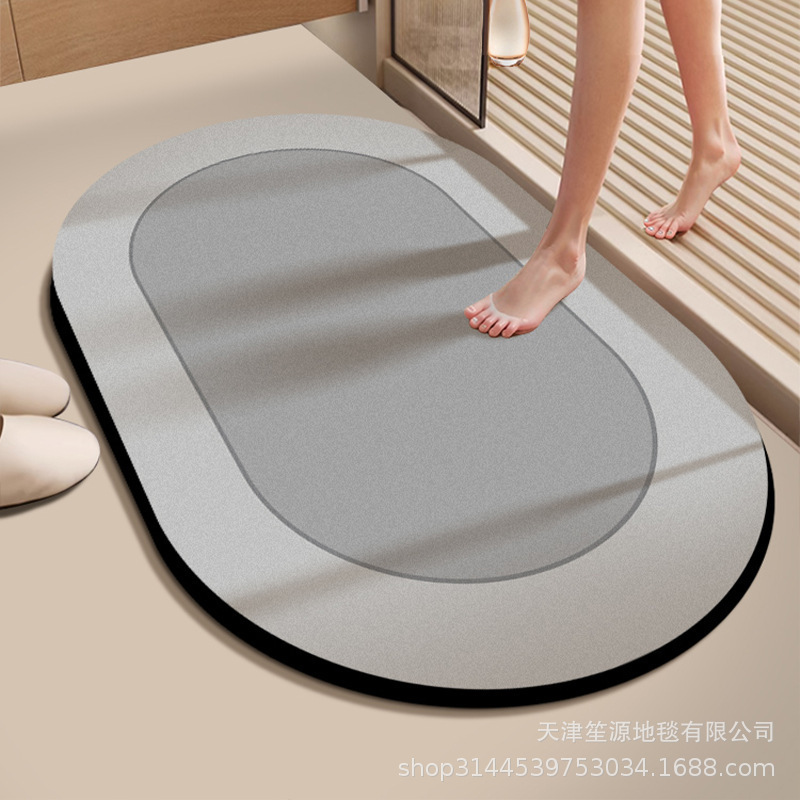 简约家用硅藻泥地垫卫生间吸水防滑脚垫耐脏易清洗浴室地垫可代发|undefined