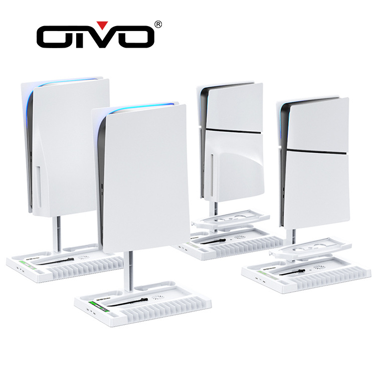 OIVO [PS5 SLIM主机风扇散热底座PS5轻薄款通用款卡碟耳机收纳支架]