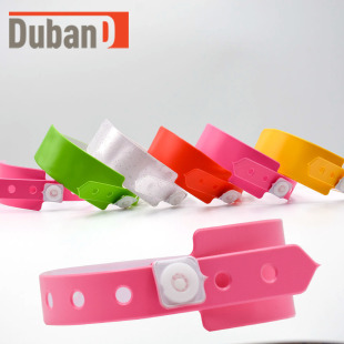 Disposable PVC plastic bracelet three layer vinyl waterproof color vinyl wristband party Water Park hand strap
