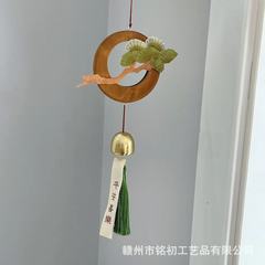 古风禅意木质风铃新中式墙壁装饰挂件铃铛门铃创意青松壁饰玄关