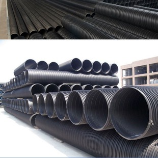 Jinan HDPE Hollow Wall Winding Pipe Manufacturer Polyethylene Plastic Steel Corrugated Pipe Black Plastic Pipe Drainage Pipe
