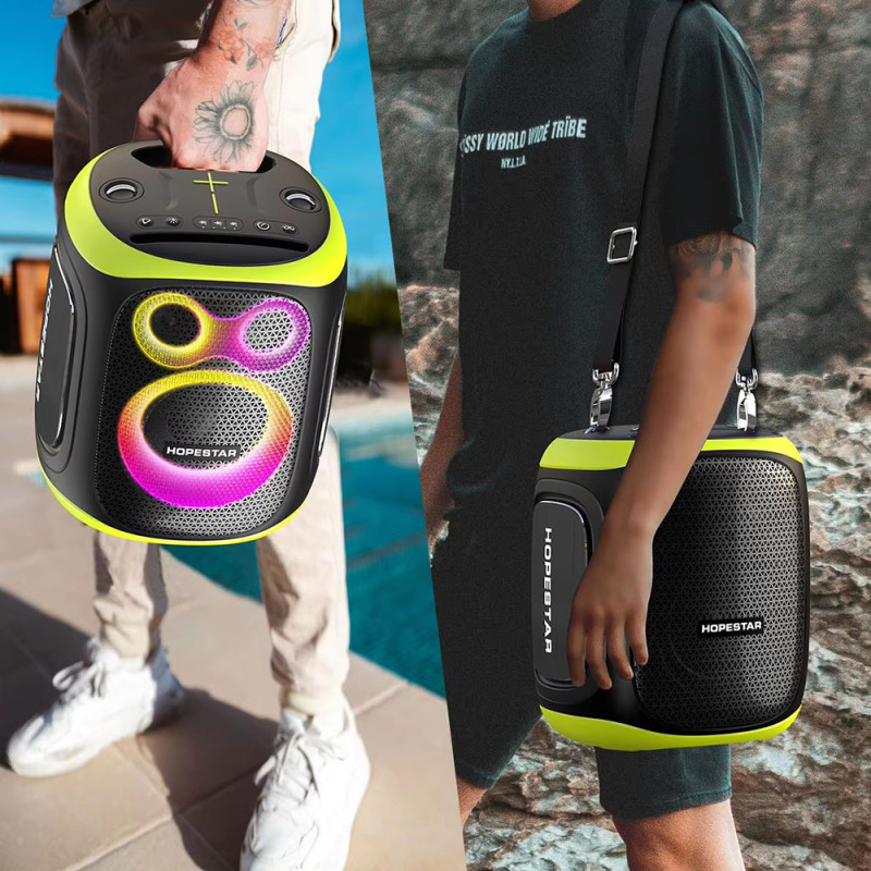 PARTY130 Bluetooth スピーカー 5 レベル防水ハイパワー屋外ポータブルサブウーファーオーディオワイヤレスマイクカラフル|undefined