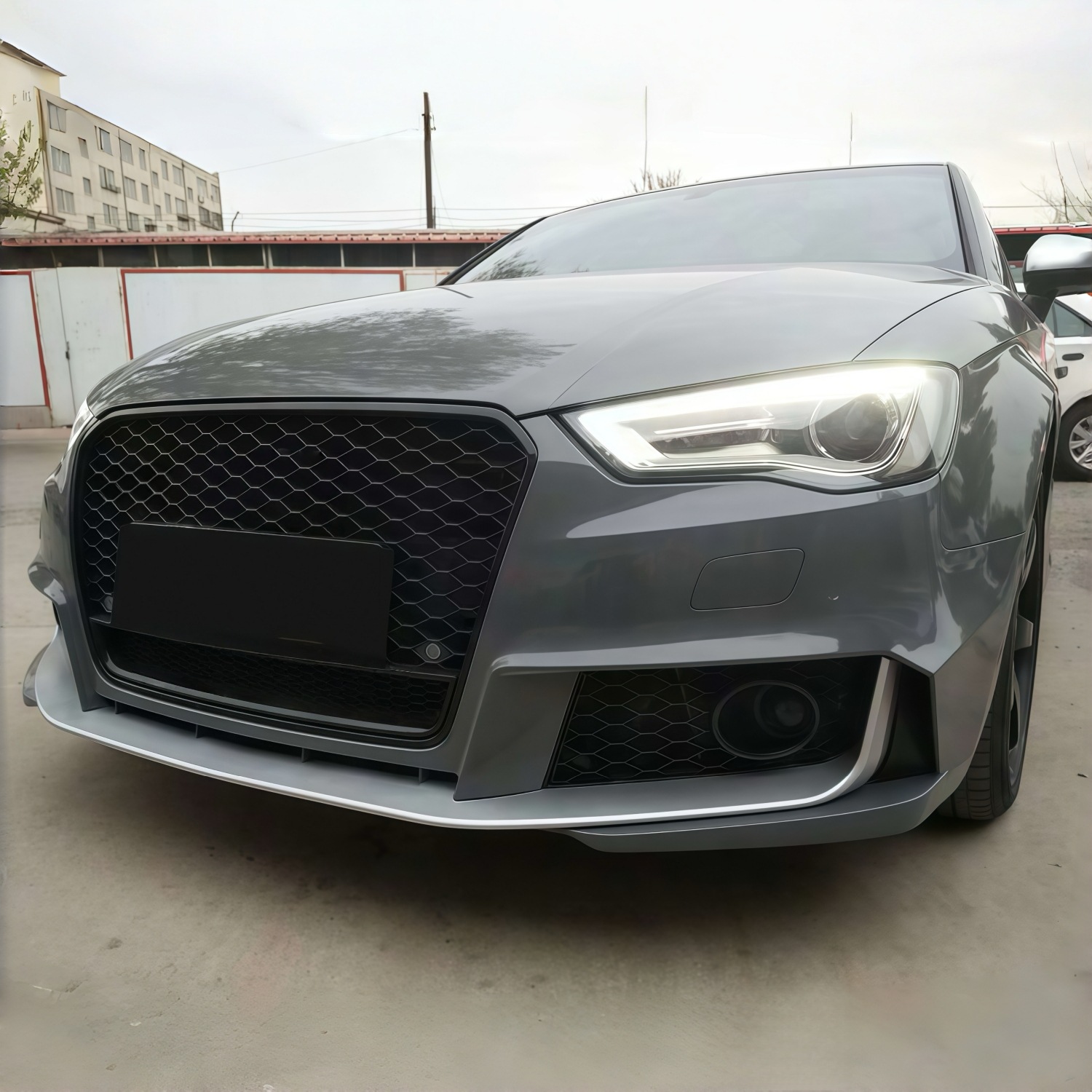 14-16 Models Suitable for Audi A3 Modification to Rs3 Body Kit, Front Bumper, Rs Grille for Two and Three-Box Vehicles