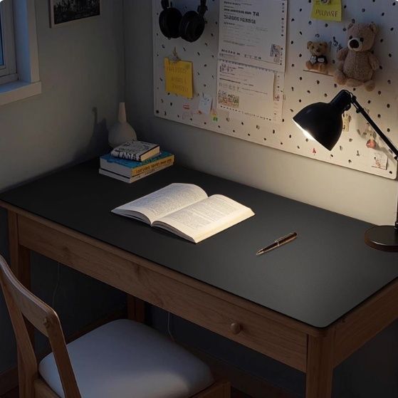Black Desk Mat Waterproof and Oil-Proof Leather Desk Mat Ins Accessible Luxury High-End Writing Desk E-Sports Tablecloth Drop Shipping