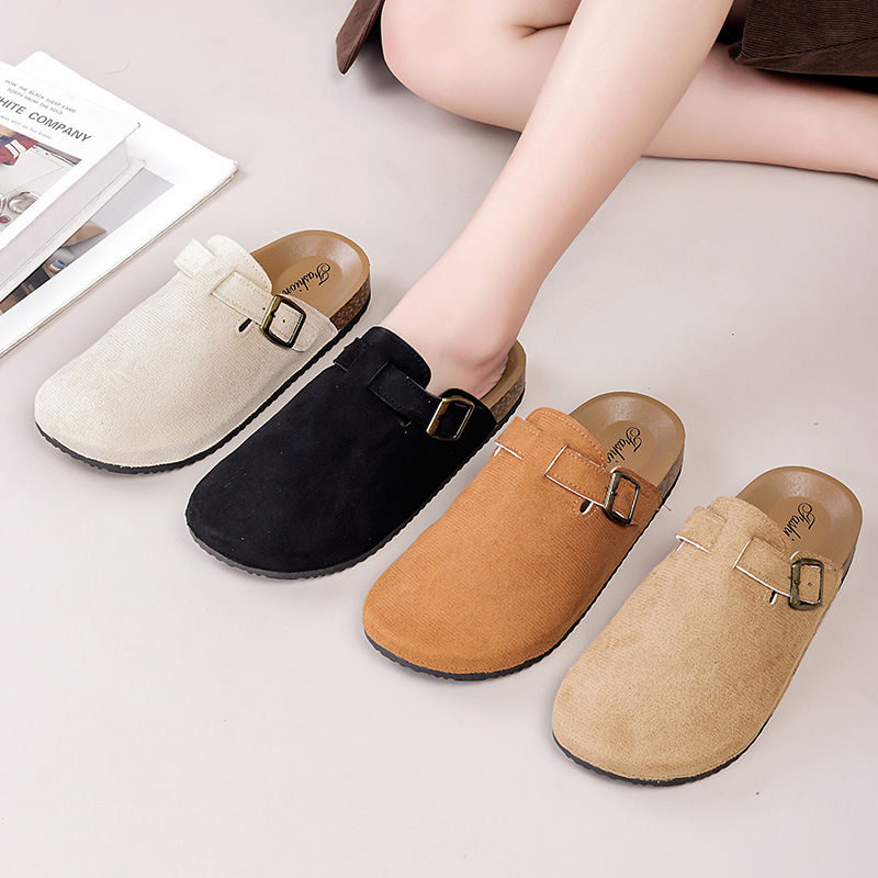 Baotou 2026 couple-style cork slippers, suitable for outdoor wear, available in large sizes for export, casual slip-on sandals