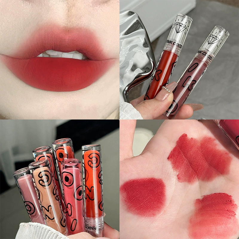 Матовый бальзам для губ PINKCOCO, блеск для губ, помада, оптовая продажа