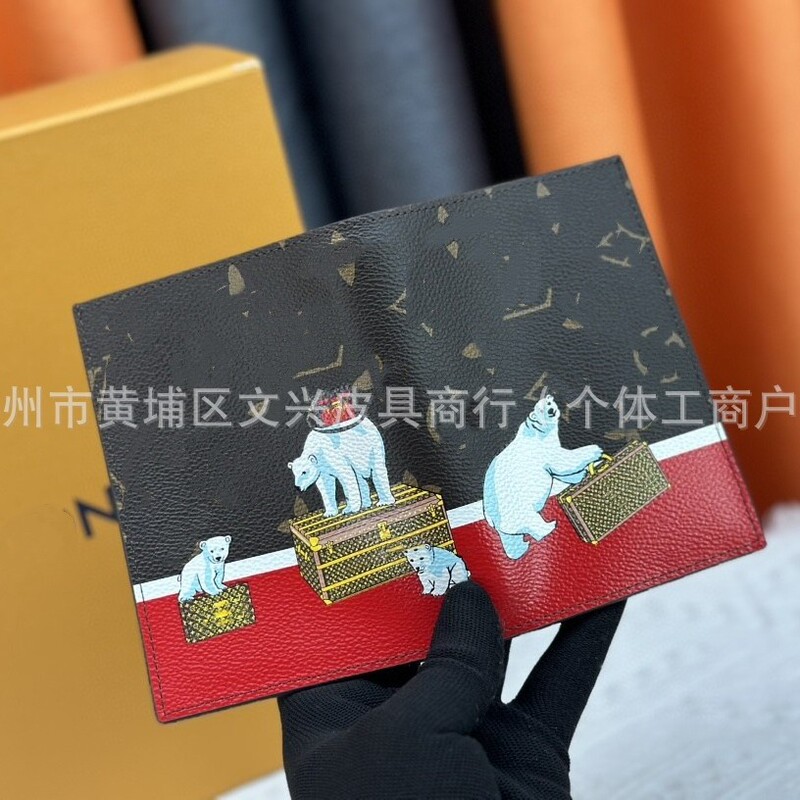 跨境外贸原版老花涂鸦护照夹经典时尚卡通印花折叠钱包证件保护套|undefined