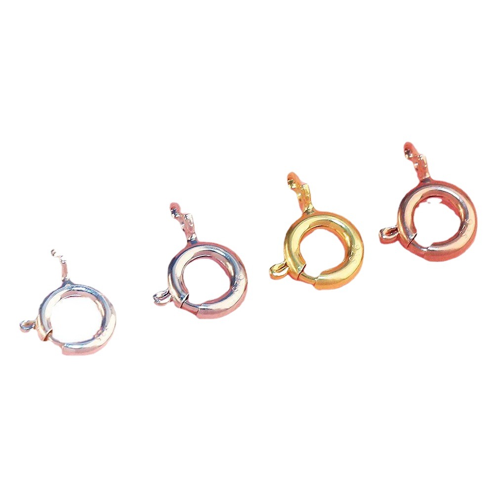 S925 Plata Primavera hebilla de perlas collar hebilla de conexión hebilla pulsera de plata esterlina hebilla accesorios conector hebilla de color hebilla de oro