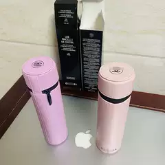 Limited Edition Chanel-Style Macaron Makeup Brush Holder in Pink & Purple - Sweet Series, High Aesthetics, Ultra-Soft PU Leather