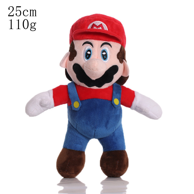 批发Super Mario玛丽马里奥蘑菇毛绒公仔玩偶8寸抓机娃娃|undefined