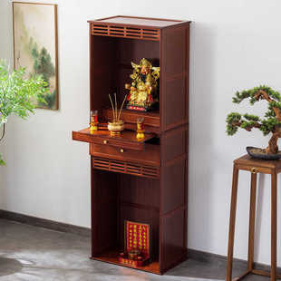 Altar Table for Home Use, Shrine Cabinet for Guanyin and Guan Gong
