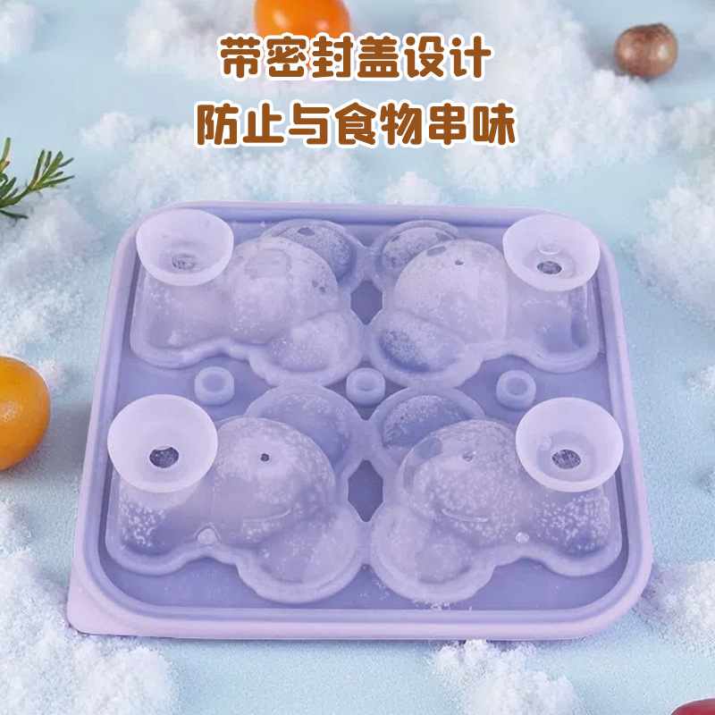Molde de Hielo con Tapa de Silicona para Hogar, Congelación Rápida