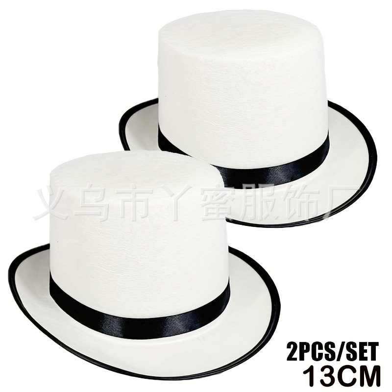 Juego de 2 piezas de borde negro Lincoln blanco no tejido