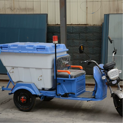 Plastic Bucket Cleaning Truck, Electric Dump Garbage Truck, Sanitation Three-Wheel Cleaning Truck, Electric Garbage Collection Truck (Elektrik zibil maşınları)