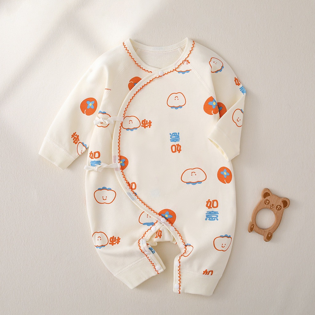 Recién nacido recién nacido Ropa niños y niñas bebé mono primavera y otoño pijamas mameluco mariposa ropa todo puro algodón