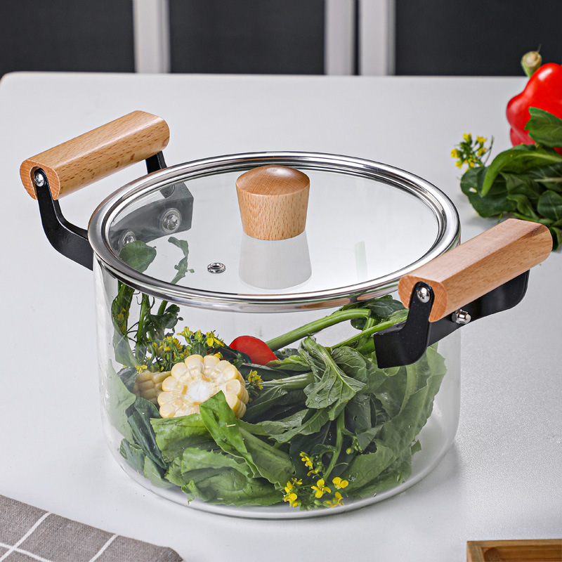 High borosilicine transparent glass soup pot can be electric pottery…