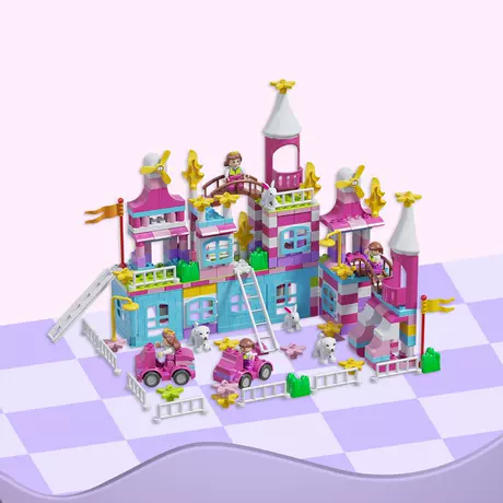 404 large particle girl castle building blocks
