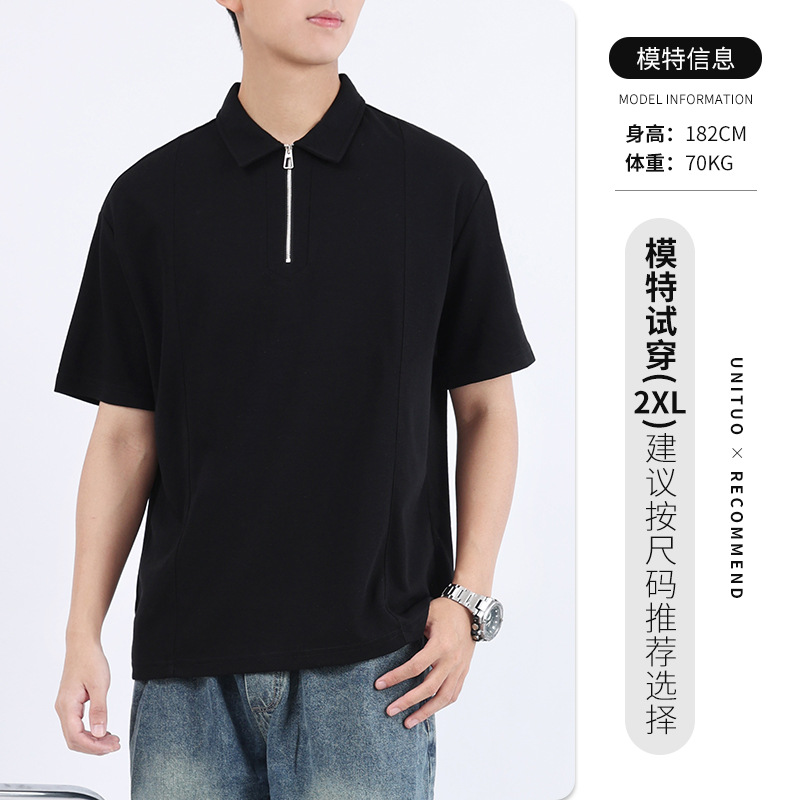Polo para hombre Sensación premium para hombre Verano casual japonés solapa suelta para hombre Paul Camiseta de manga corta para hombre